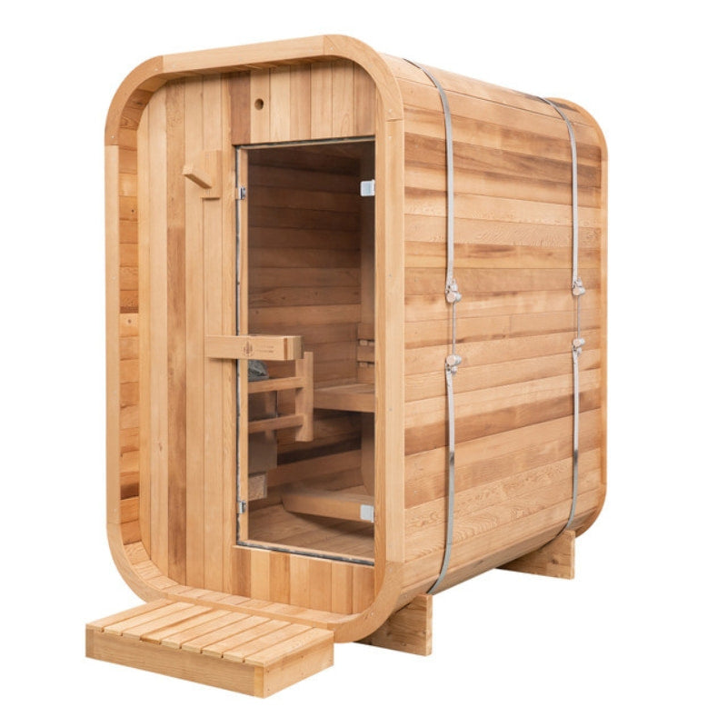 Redwood Outdoors Thermowood Mini-Cube Sauna Indoor Sauna 2 person - The Bio Recovery Hub